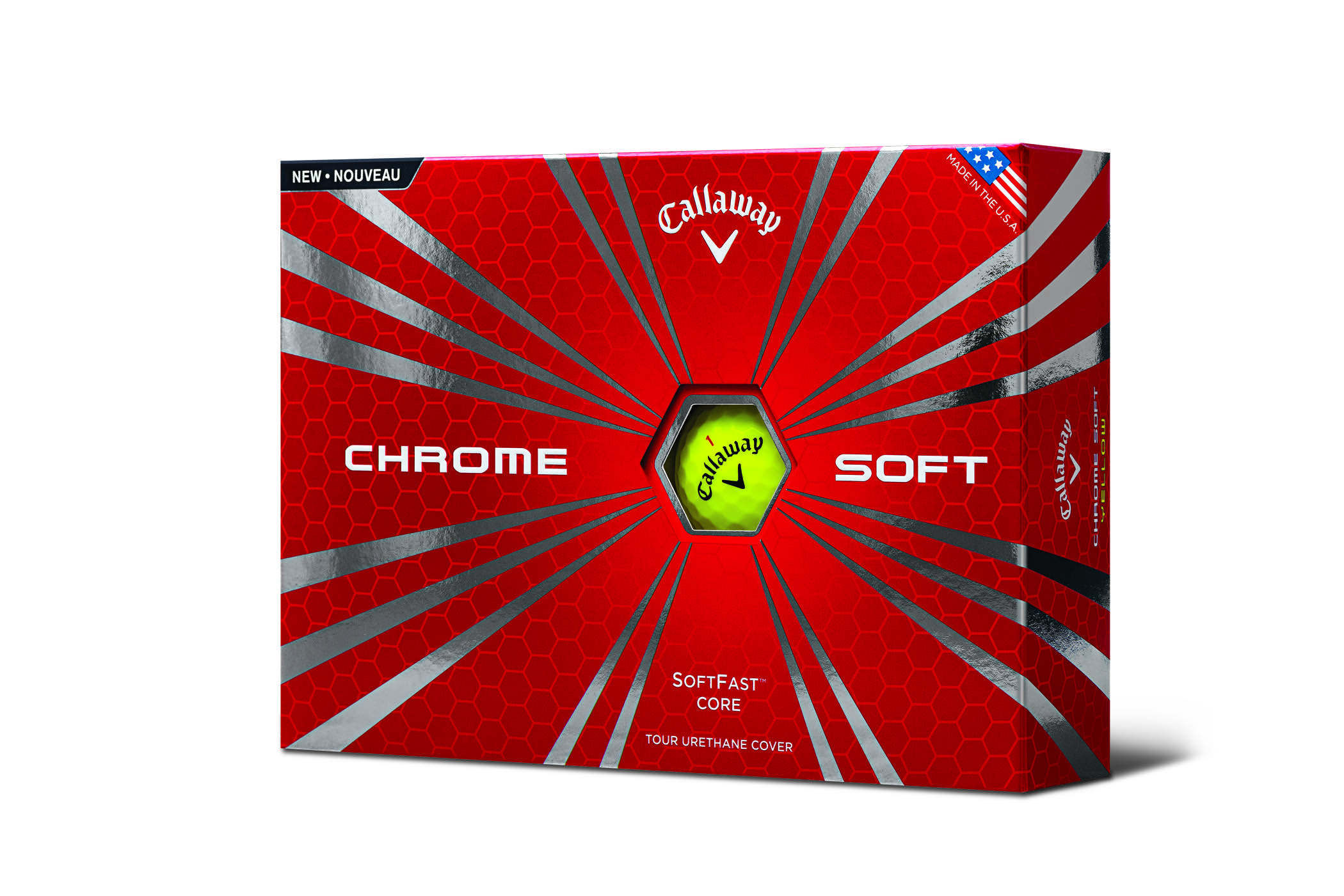 Chrome Soft Yellow 12 ball box