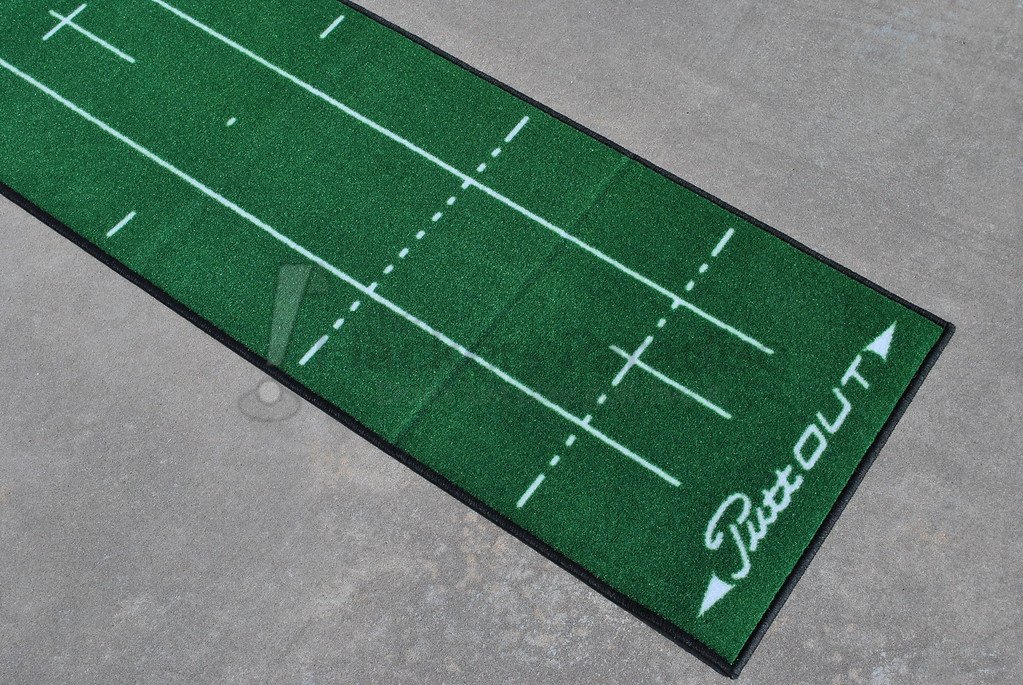 Green) - PuttOut Pro Golf Putting Mat - Perfect Your Putting (2.4