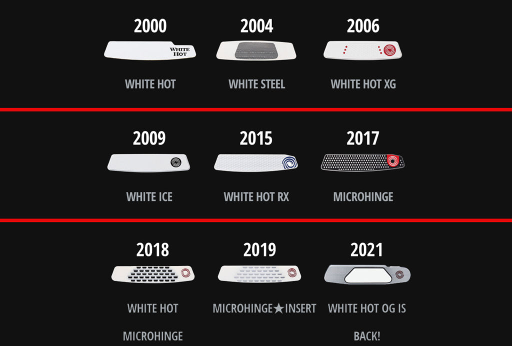 Odyssey White Hot over the years