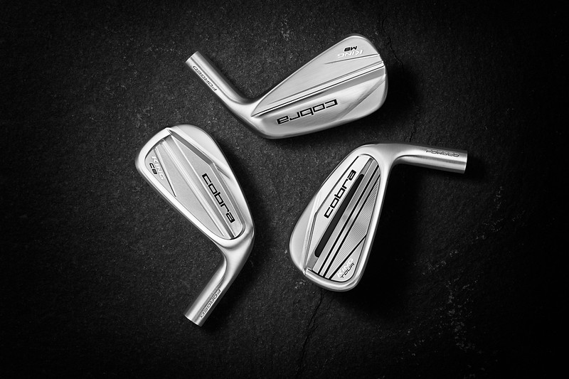 The three irons that make up the Cobra King Tour