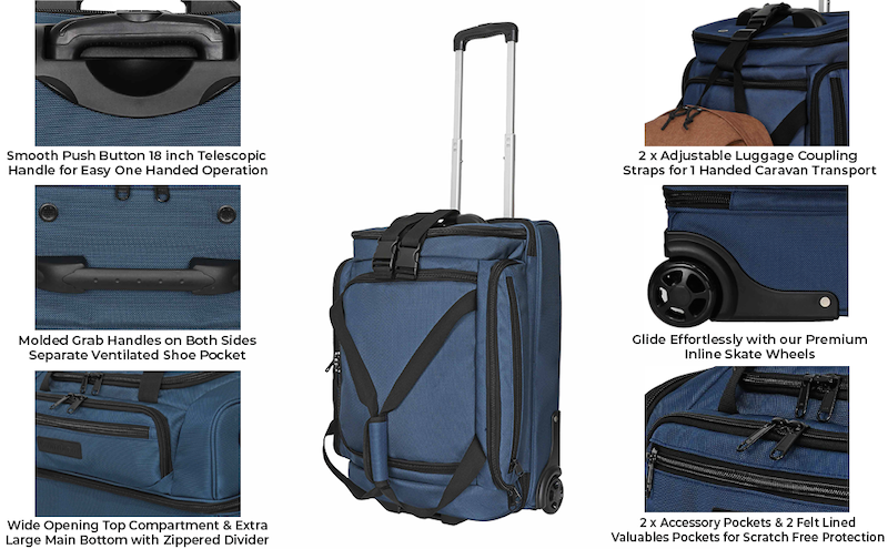 CaddyDaddy First Class Carry-On Wheeled Duffel - The Hackers Paradise