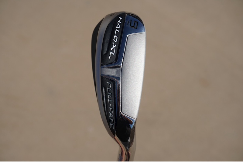 The sole of the 9 iron of the Cleveland Halo XL Full-Face Irons